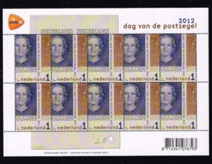 Nederland 2012 Dag van de Postzegel NVPH V3000 Postzegeluitgifte Nederland 2012 Dag van de Postzegel waarde velletje 10x1 NVPH V3000