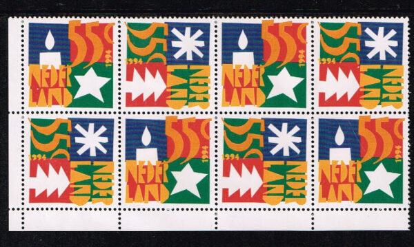 Nederland 1994 Decemberzegels blok van 8 zegels NVPH 1628-29
