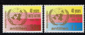 Ned. Antillen 1985 Verenigde Naties NVPH 813-814