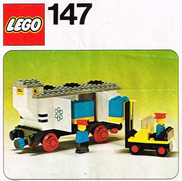 Lego Legoland 147 trein koelwagon met vorkheftruck
