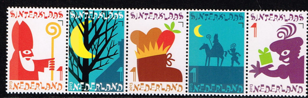 Nederland 2013 Sinterklaas strook van 5 zegels NVPH 3108-3112