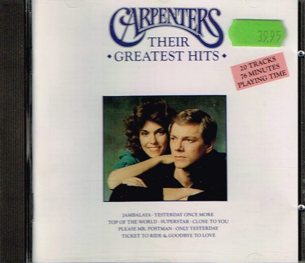 Carpenters ‎– Their Greatest Hits EAN 082839704823