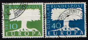 Europazegels Duitsland 1957 Europa gestempeld Michel Nummer 268-269