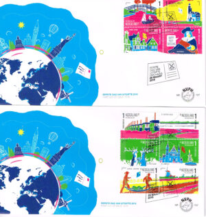 Nederland 2016 FDC Postcrossing onbeschreven E727 2 enveloppen