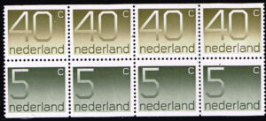 Nederland 1976 PB 23 4 maal 40+5 ct Crouwel boven en onder ongetand NVPH C128