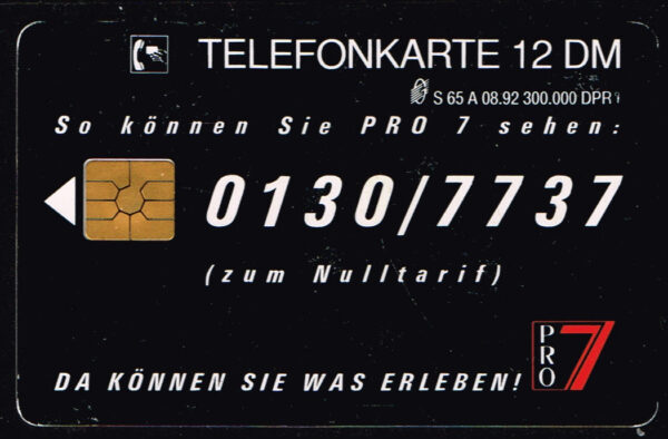 Telefoonkaart Duitsland 1992 Deutsche Telekom Pro 7 - Nervenkitzel