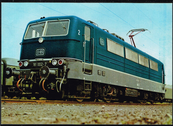 Postkarte Deutschland E-Lok Baureihe 181 002-7 Schnellzuglokomotive