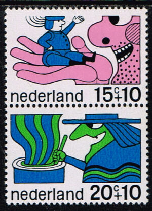 Nederland 1968 Kinderzegels sprookjesfiguren uit blok NVPH 913-914