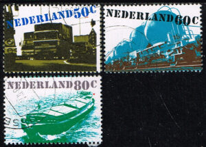 Nederland 1980 Verkeer en Vervoer gestempeld NVPH 1204-1206