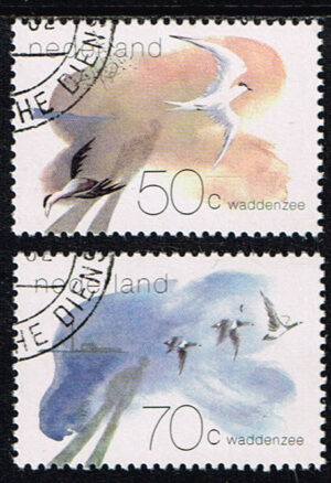 Nederland 1982 Waddengebied gestempeld NVPH 1268-1269