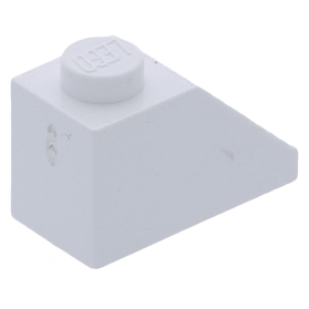 Lego onderdeel Blokje Brick 3040a wit schuin 45 1 x 2