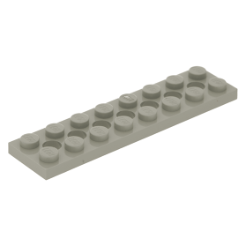 Lego onderdeel Technic Plaat Plate 3738 2 x 8 grijs met gaten