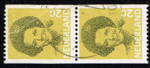 Nederland 1982-86 Frankeerzegels Koningin Beatrix 2 maal Rolzegels gestempeld NVPH 1245A