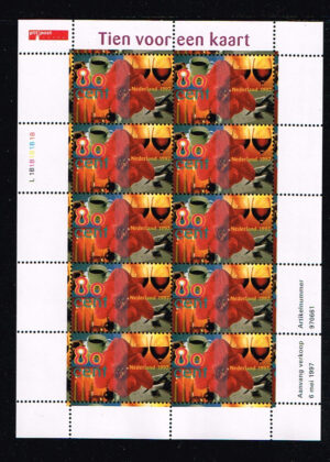 Nederland 1997 Tien voor een kaart Velletje NVPH V1720a
