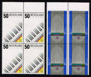 Nederland 1985 Europa Muziek blok van 4 NVPH 1333-1334