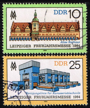 Duitsland (DDR) 1984 Leipziger Frühjahrsmesse gestempelt Michel nr 2862-2863