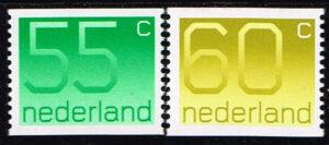 Nederland 1981 Cijferserie Crouwel zegels NVPH 1114A-1115A