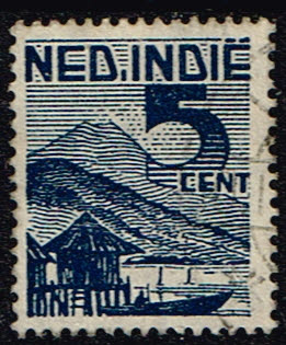 Nederlands Indië 1946 Meer van Tondano gestempeld NVPH 320
