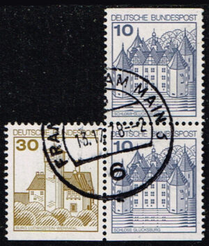 Duitsland (BRD) 1977 Burgen und Schlösser gestempelt Michel nr 913D-914D