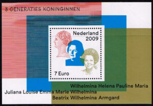 Nederland 2009 3 generaties koninginnen blok NVPH 2642
