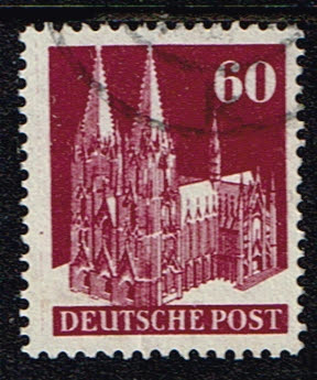 Duitsland Bizone 1948 Historische Bauten (eg) gestempelt Michel nr 93A