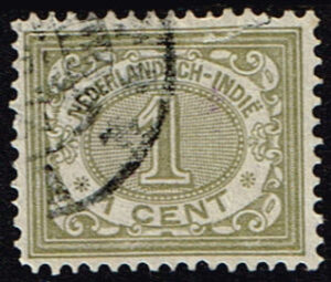 Nederlands Indië 1902 Cijfer serie gestempeld NVPH 41