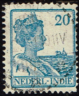 Nederlands Indië 1913-1932 Koningin Wilhelmina gestempeld NVPH 121